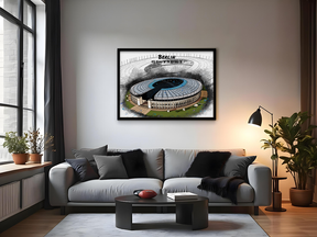 Stadion Poster Berlin Art Print