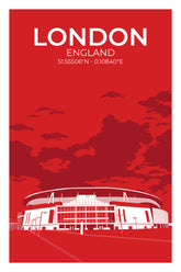 Stadion Illustration Poster Arsenal