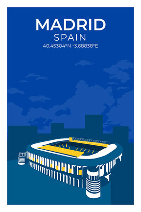 Stadion Illustration Poster Madrid