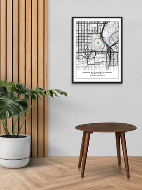 Football Stadion Map Poster Denver