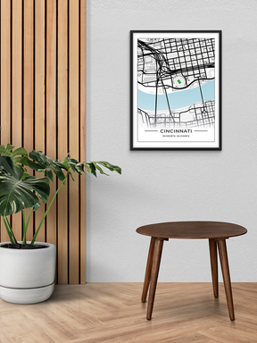 Football Stadion Map Poster Cincinnati