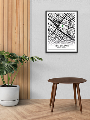 Football Stadion Map Poster New Orleans