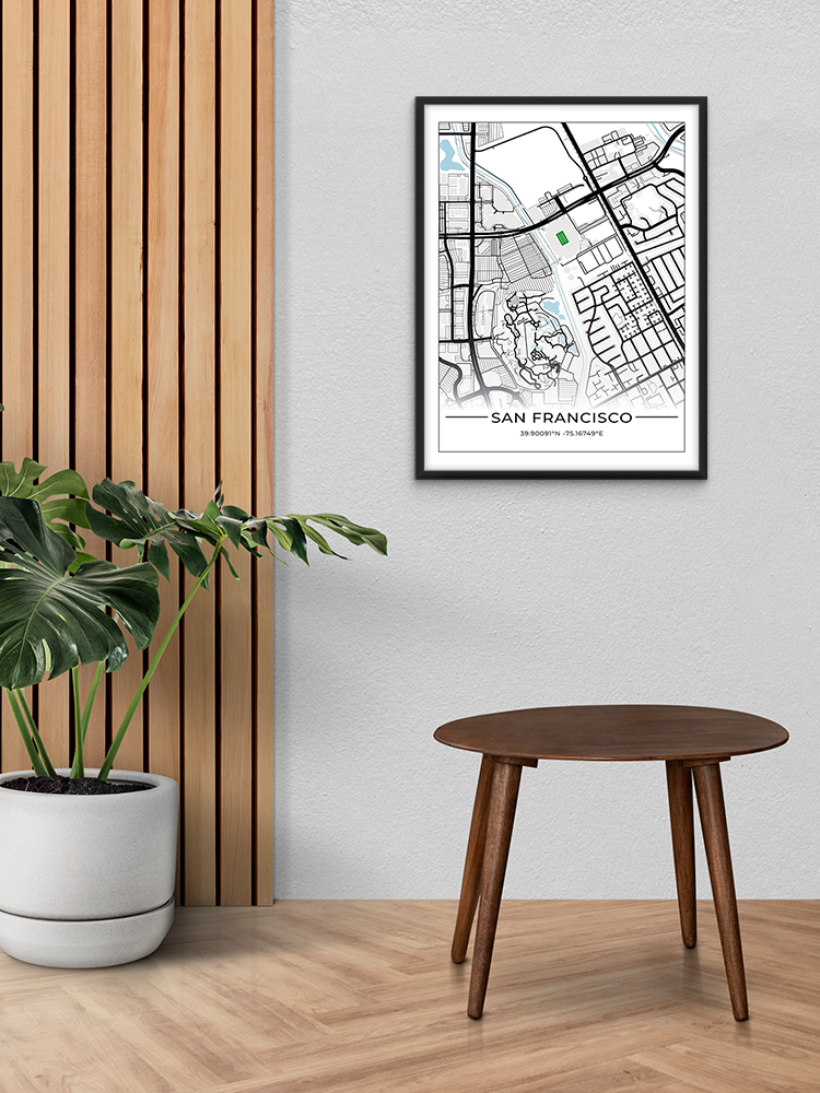 Football Stadion Map Poster San Francisco