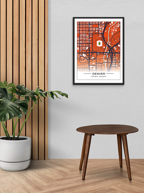 Football Stadion Map Poster Denver