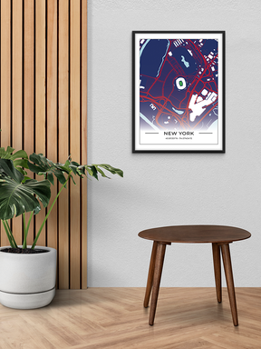 Football Stadion Map Poster New York