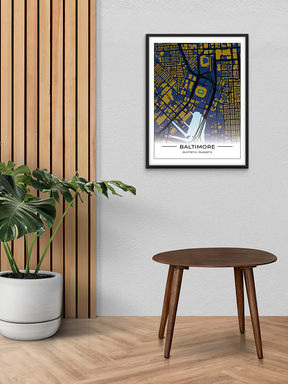 Football Stadion Map Poster Baltimore