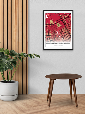 Football Stadion Map Poster San Francisco