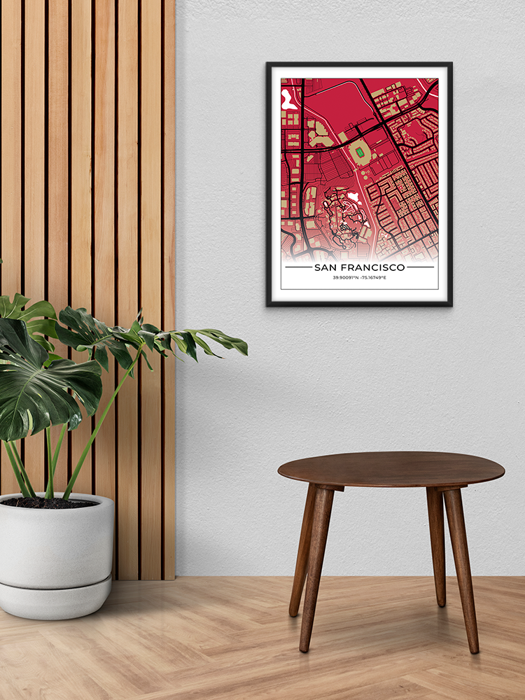 Football Stadion Map Poster San Francisco