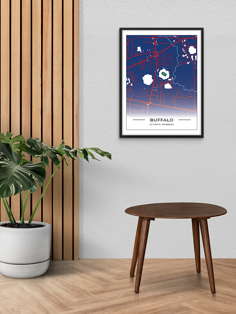Football Stadion Map Poster Buffalo