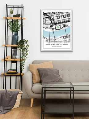 Football Stadion Map Poster Cincinnati