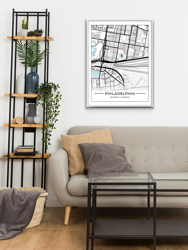 Football Stadion Map Poster Philadelphia