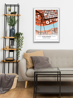 Football Stadion Map Poster Cincinnati