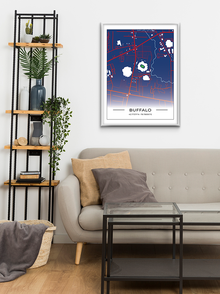 Football Stadion Map Poster Buffalo