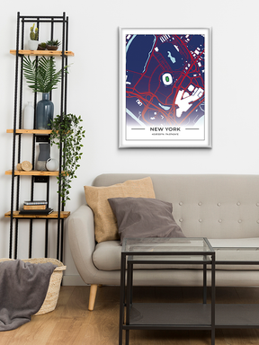 Football Stadion Map Poster New York