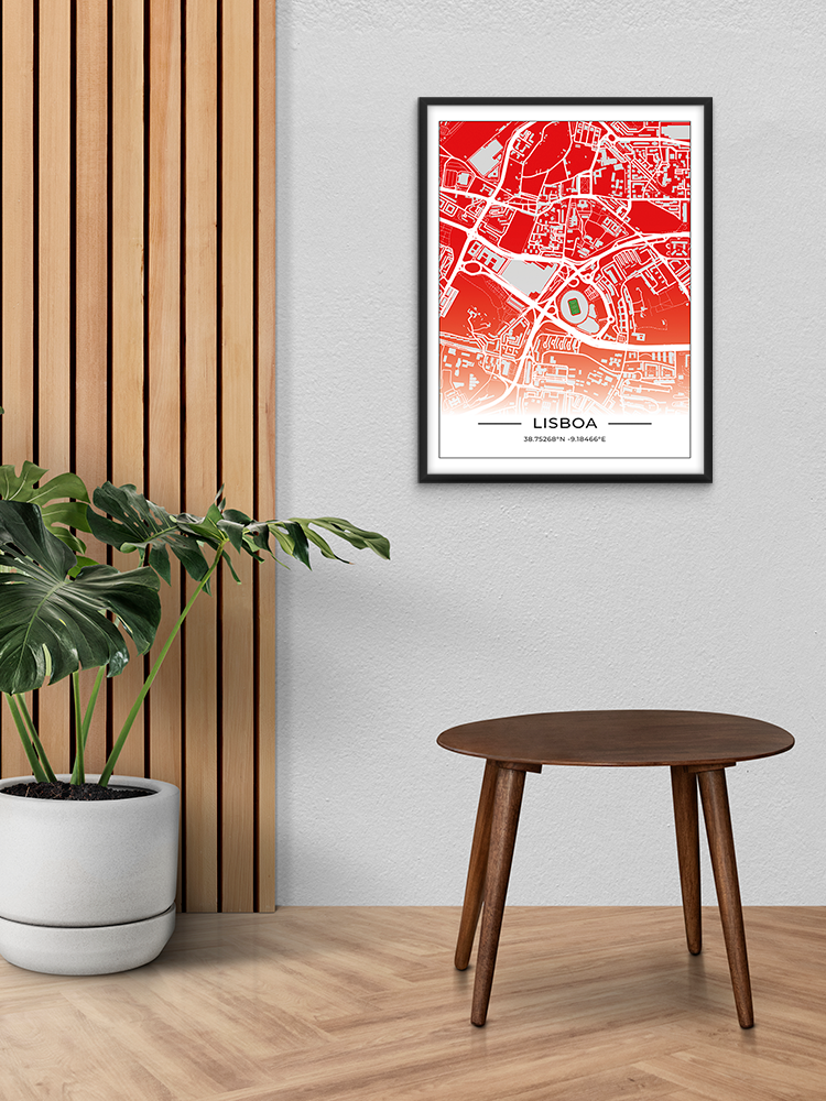 Stadion Map Poster Lissbabon