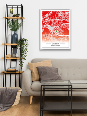 Stadion Map Poster Lissbabon