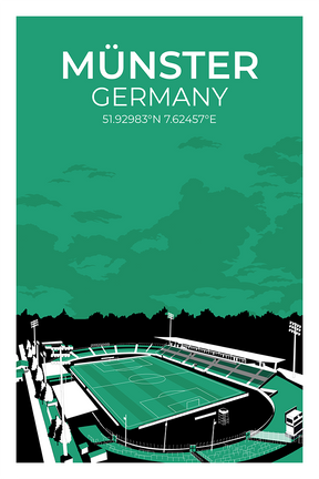 Stadion Illustration Poster Münster