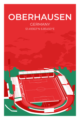 Stadion Illustration Poster Oberhausen
