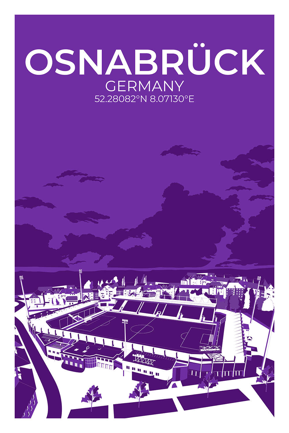 Stadion Illustration Poster Osnabrück