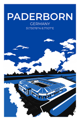 Stadion Illustration Poster Paderborn