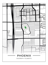 Football Stadion Map Poster Phoenix