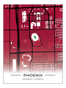 Football Stadion Map Poster Phoenix