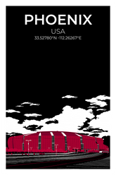 Stadion Illustration Poster Phoenix