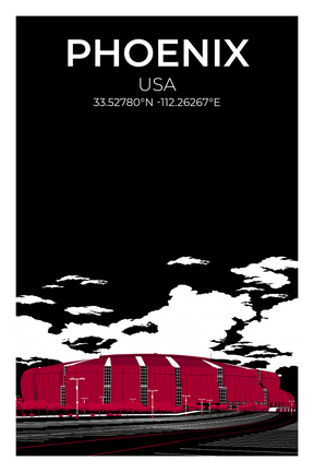Stadion Illustration Poster Phoenix