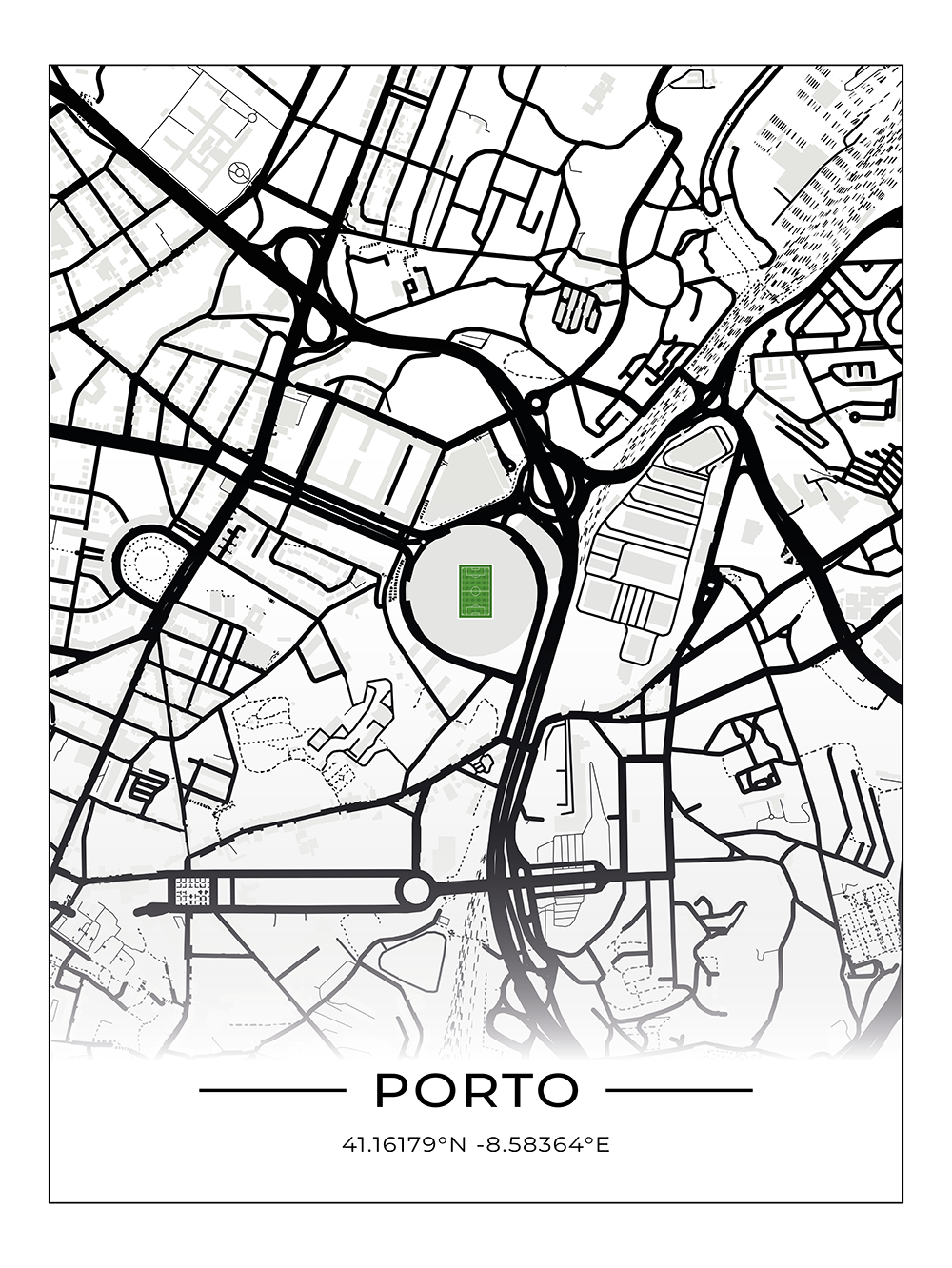 Stadion Map Poster Porto