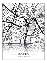 Stadion Map Poster Porto