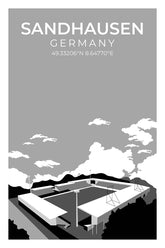Stadion Illustration Poster Sandhausen