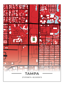 Football Stadion Map Poster Tampa