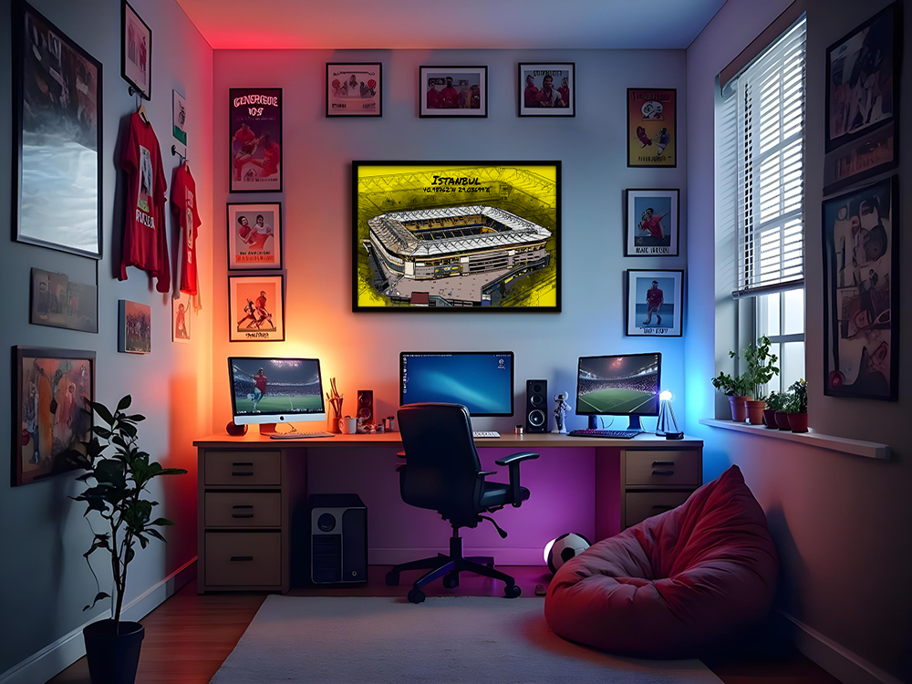 Stadion Poster Istanbul Art Print - Stadtteil Kadıköy, Istanbul
