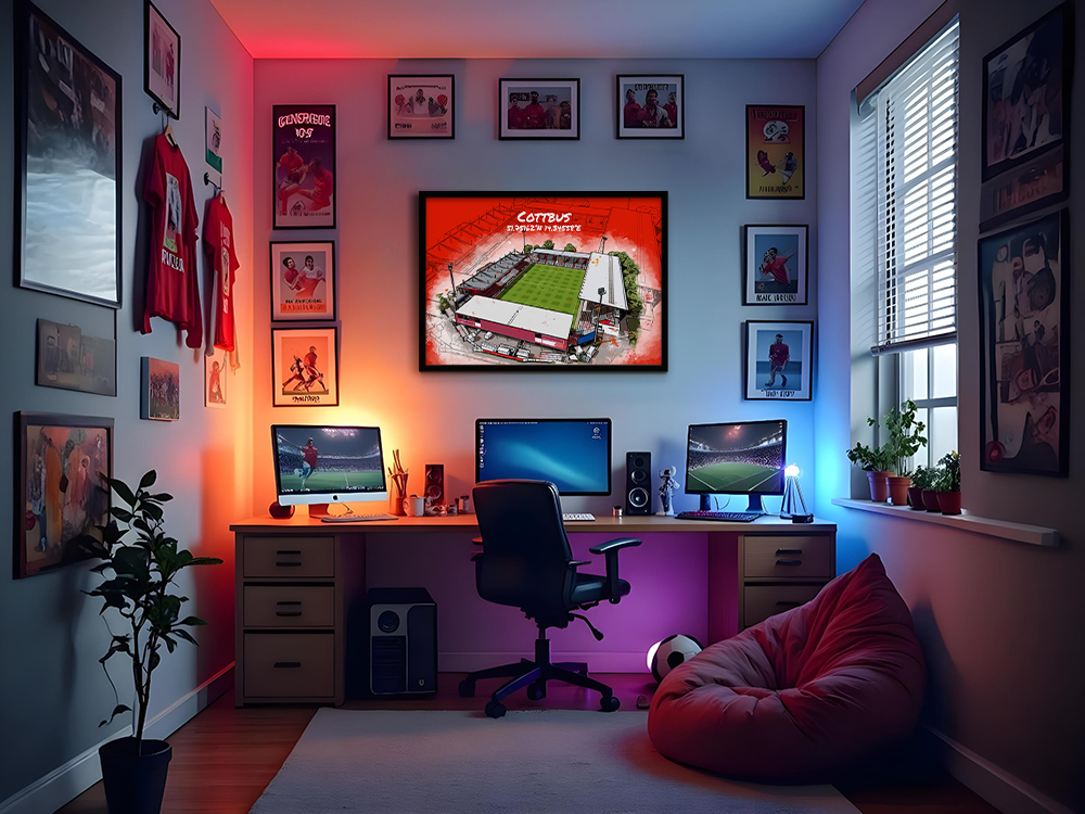 Stadion Poster Cottbus Art Print