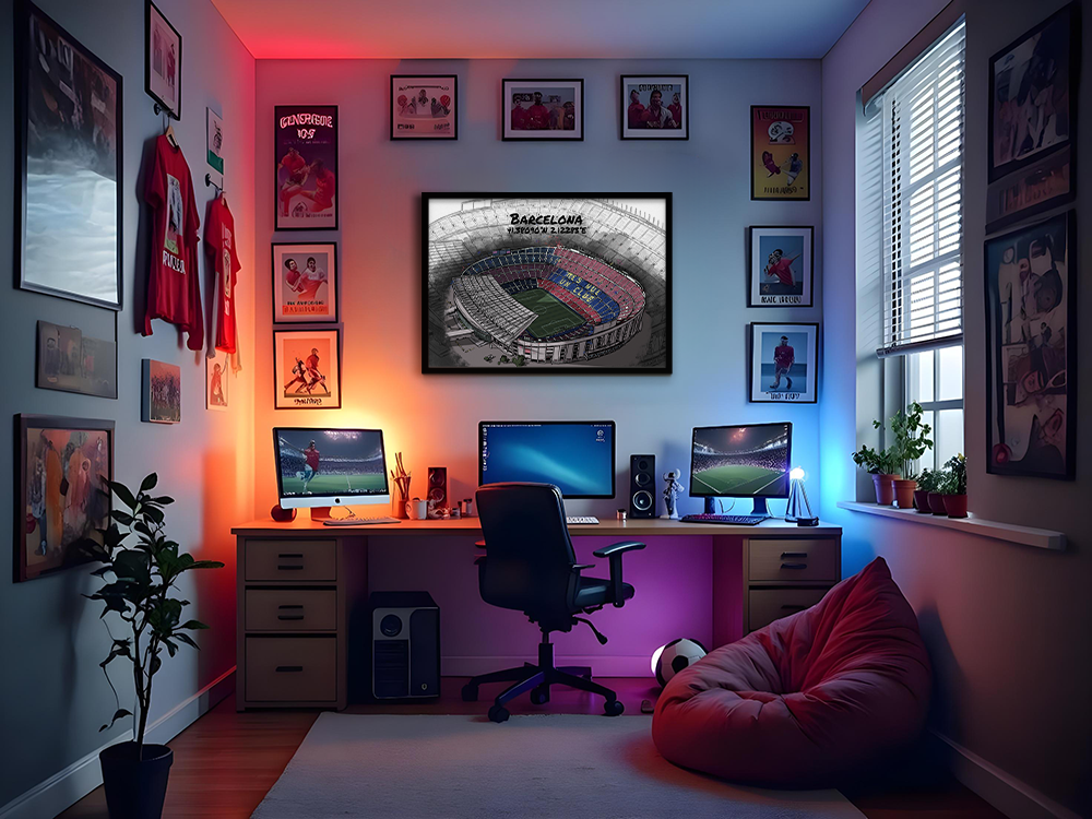 Stadion Poster Barcelona Art Print - Vor Umbau