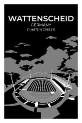 Stadion Illustration Poster Wattenscheid