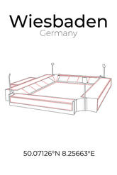 Stadion Poster Wiesbaden, Line Art Print