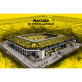 Stadion Poster Aachen Art Print