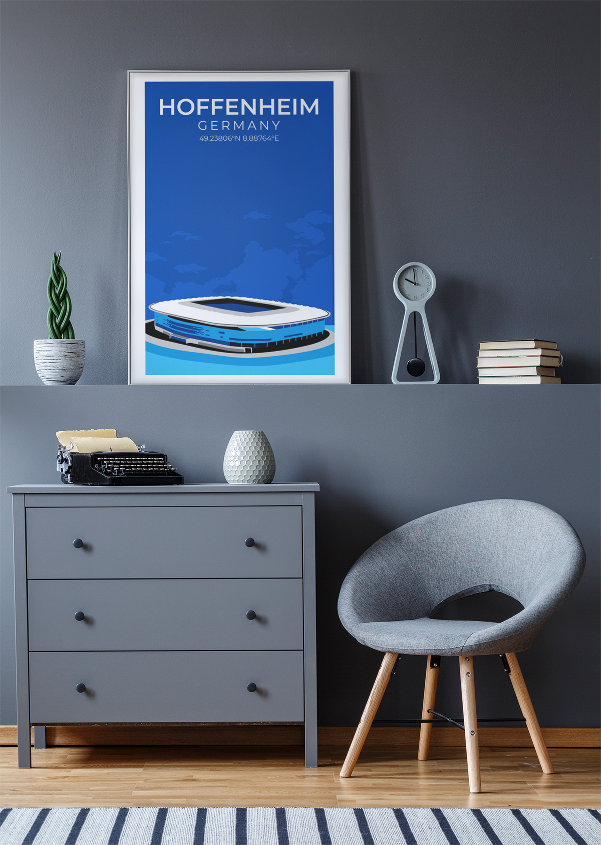 Stadion Illustration Poster Hoffenheim