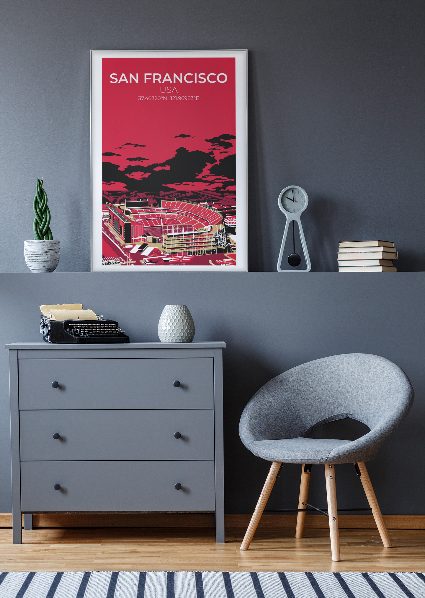 Stadion Illustration Poster San Francisco