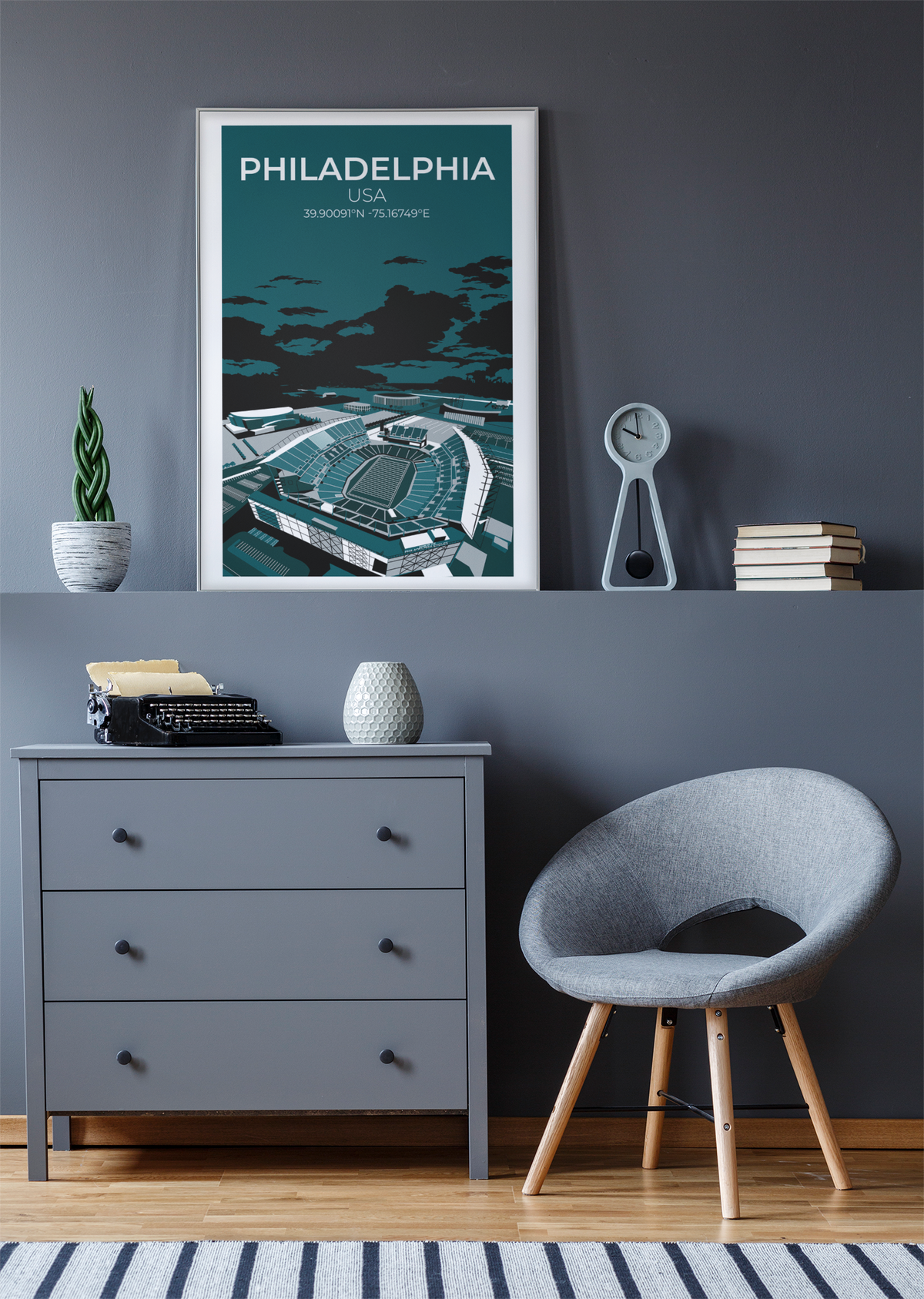 Stadion Illustration Poster Philadelphia