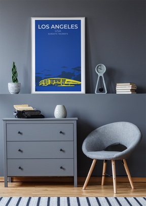 Stadion Illustration Poster Los Angeles