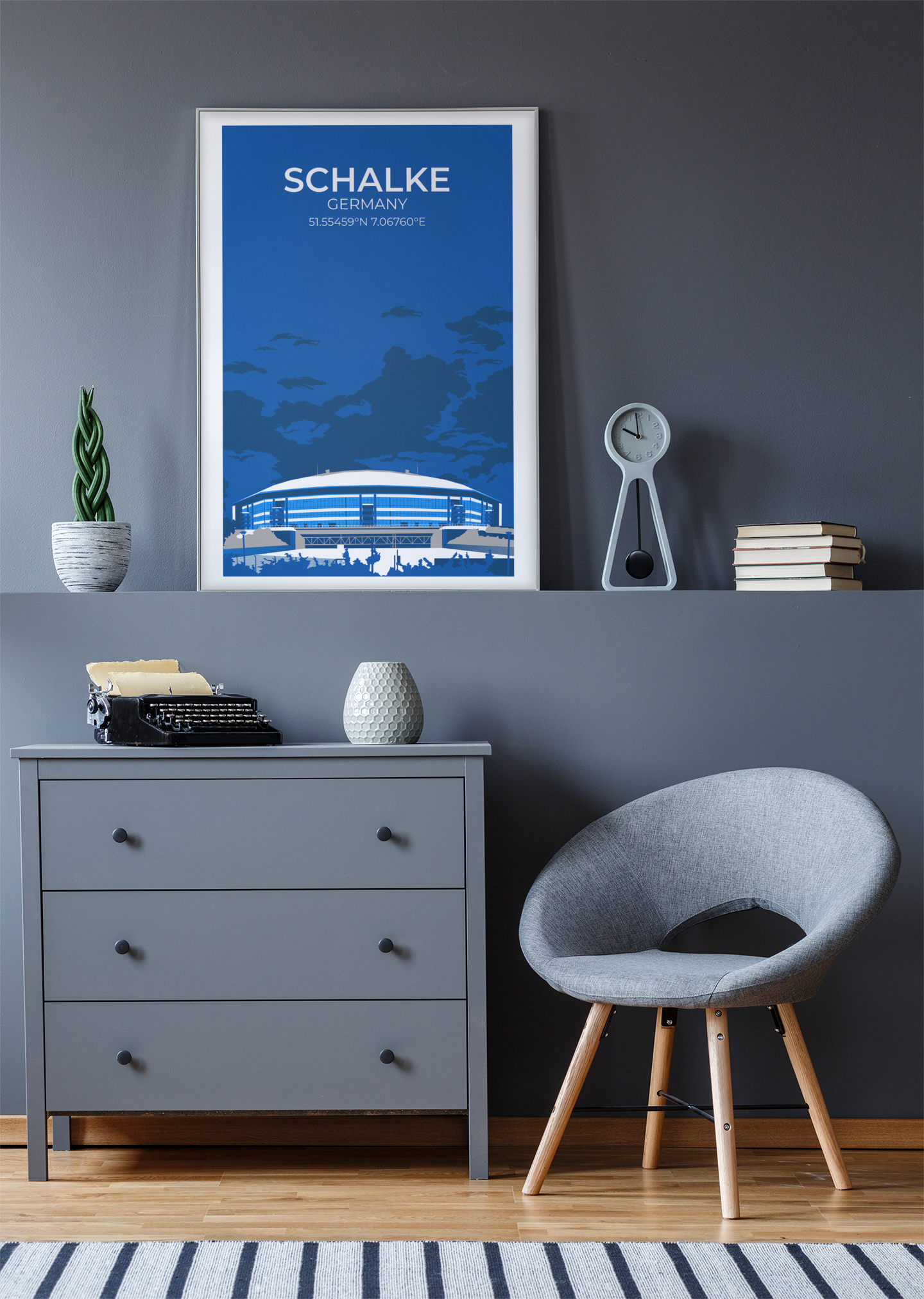 Stadion Illustration Poster Schalke