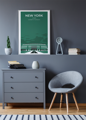 Stadion Illustration Poster New York