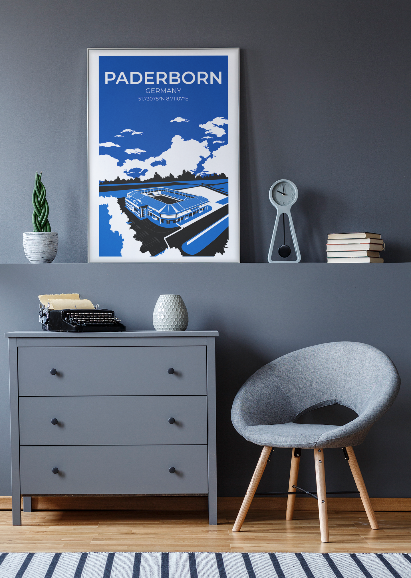 Stadion Illustration Poster Paderborn