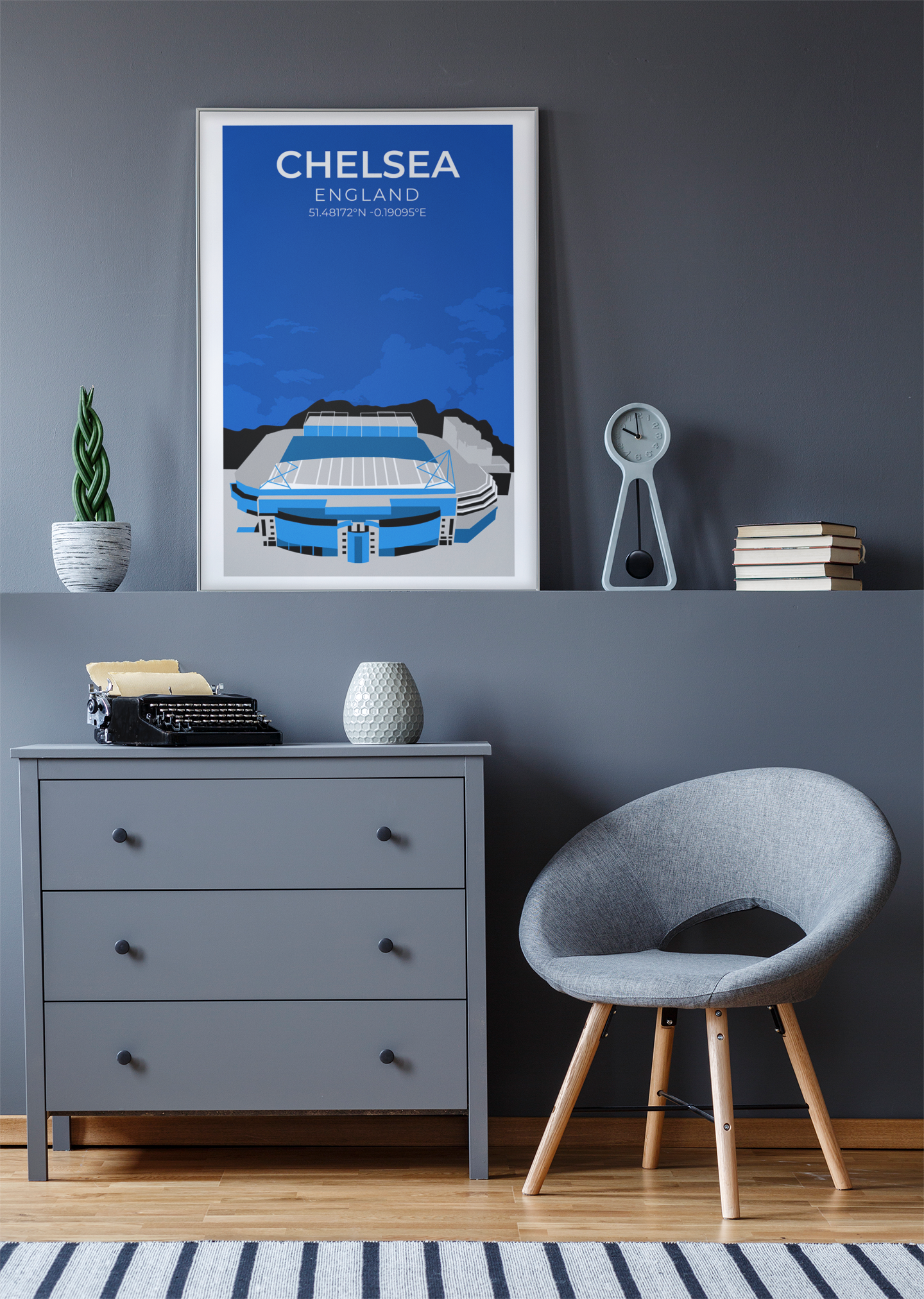 Stadion Illustration Poster Chelsea