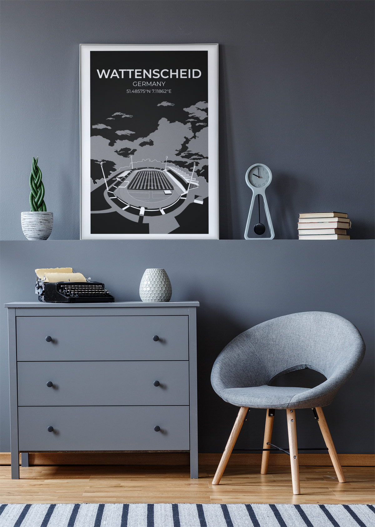 Stadion Illustration Poster Wattenscheid