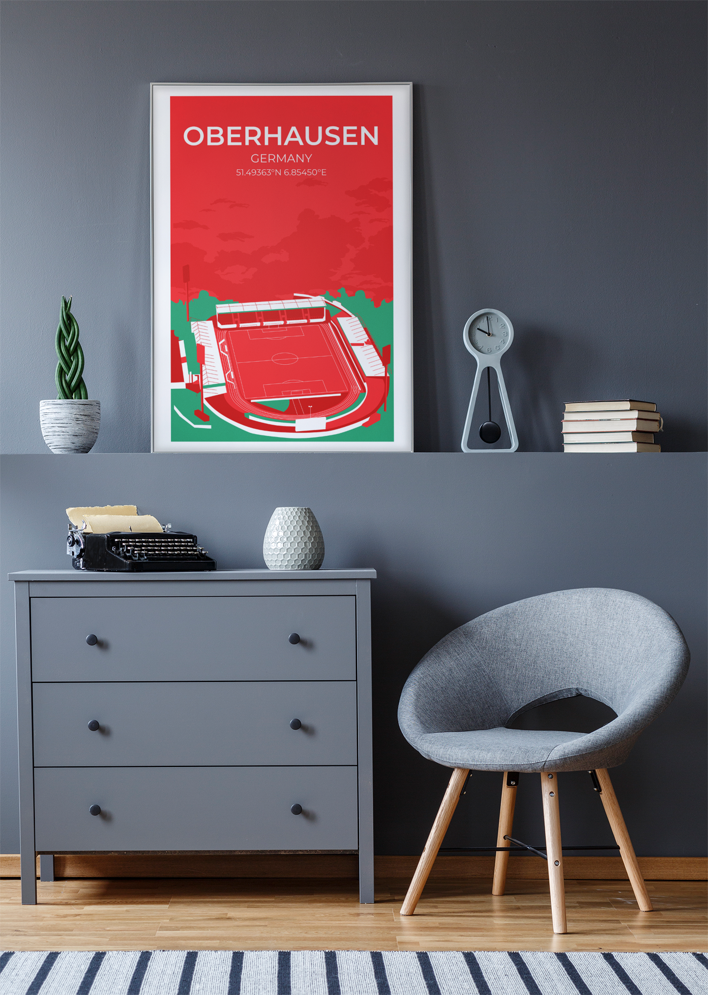 Stadion Illustration Poster Oberhausen