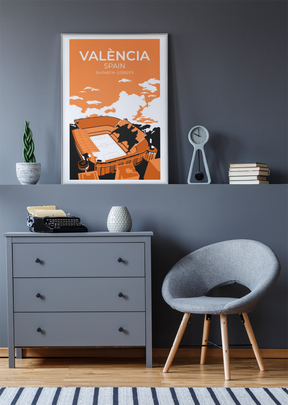 Stadion Illustration Poster Valencia