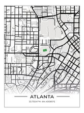 Football Stadion Map Poster Atlanta